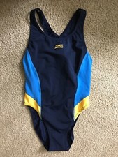 ZOGGS Preformance Womens One Piece Swimsuit Racerback sz 32 UK ln