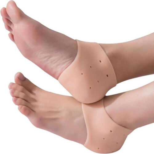 2 Silikon Gel-Socken Fersenschutz Fersensporn Einlegesohlen Fersenbandage Fuß b - Bild 1 von 3