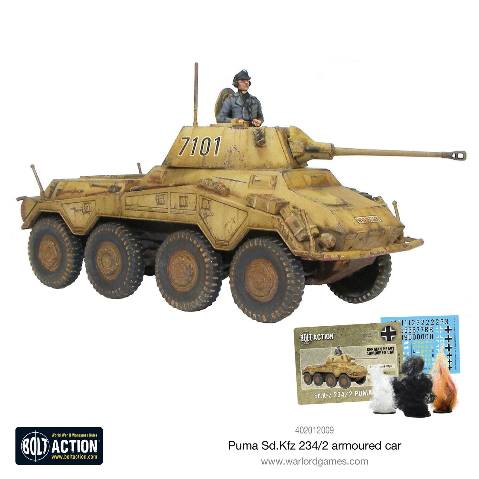 Thumbnail - Puma Sd.kfz 234/2 Armoured Car, Deutschland, Bolt Action Ww2, Warlord