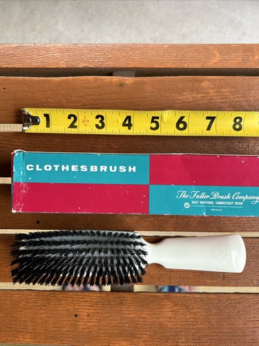 Vtg Fuller Brush 8 1/2” Clothesbrush #588 Clothes Made In USA Beige Black Clean!