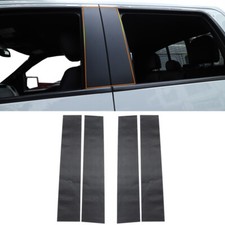 Carbon Fiber Window Center Pillar Post Stickers Trim Kit For Ford F150 2009-2014