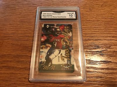1995 Assets Gold Phone Cards $2  #21 Steve McNair GMA 10  GEM MINT