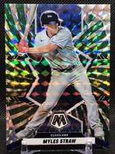 Myles Straw 2022 Mosaic FOTL /12 Green Swirl Prizm Rare SP #41 Blue Jays