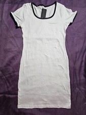 Women's Basic Bodycon T-Shirt Dress Stretch Knit Solids Short Ribbed Round Neck