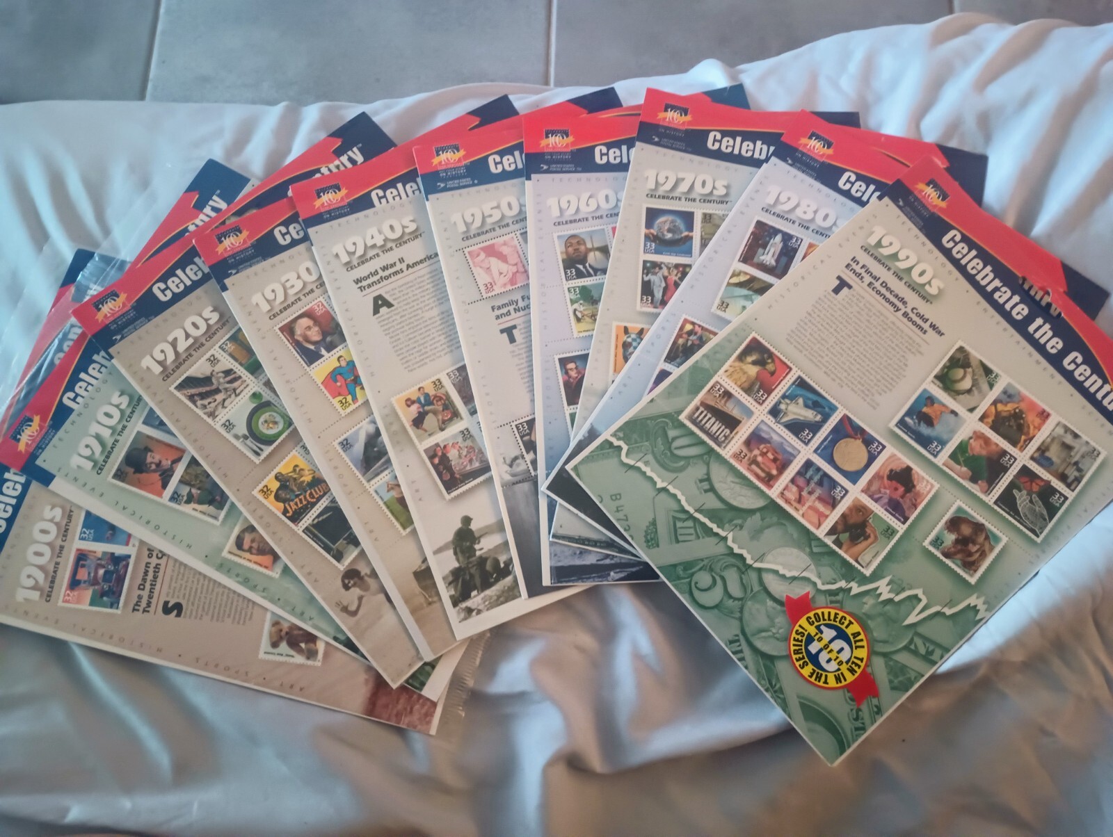 USPS Sealed Package 1900-1990 Celebrate The century Complete Stamp ...
