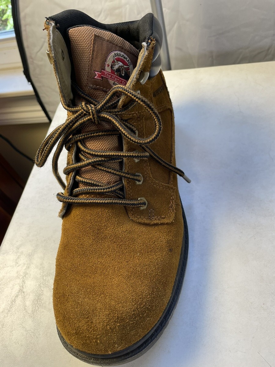 Brahma Boots Mens SZ 9W Brown Leather Rubber Sole Waterproof Work Hiking Boots Brahma Men main image 2