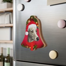 Greyhound Dog Xmas Ornament/Magnet, Several Shapes - Great Gift for Dog Parents 