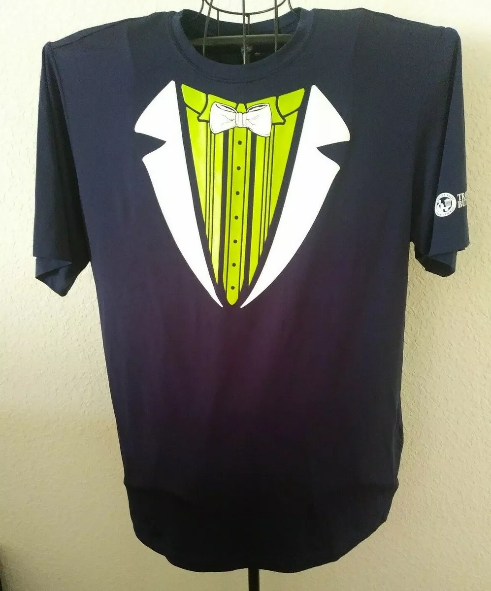 Men s Large Sport Tek Running Blue Tuxedo T Shirt eBay