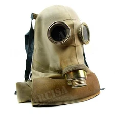Original Polish Military Soviet Era SR 1 Gas Mask Collector Item Vintage Gray