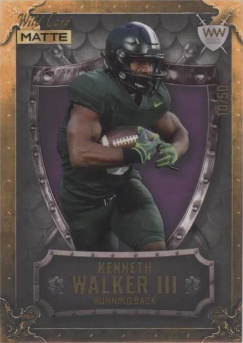 Kenneth Walker Ⅲ NFL　panini カード サイン Kenneth Walker III Autographed Trading Cards, Signed Kenneth