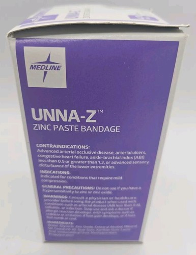 Lot of Three (3) UNNA-Z zinc paste bandage 4 in. X 10yds EACH, Exp. 9/26 - Picture 3 of 6