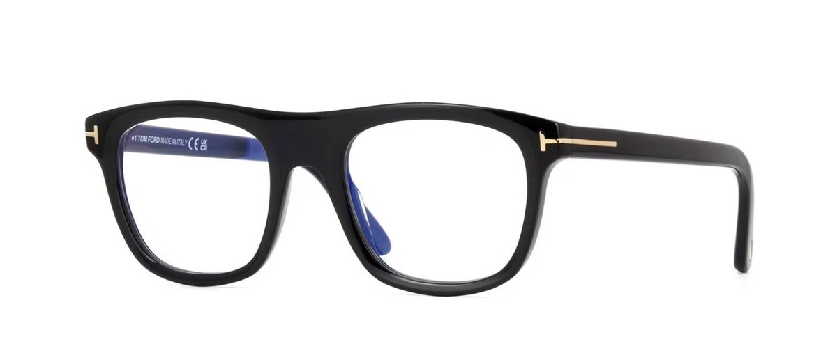 Tom Ford FT 5939-B BLUE BLOCK Shiny Black (001) Eyeglasses 