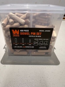 WEN JN400D 400-Piece Fluted Dowel Pin Variety Bucket w/ 1/4, 5/16, and 3/8-inch