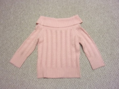 Express Wool Cashmere Blend Sweater Pink Brocch Medium - Picture 7 of 7