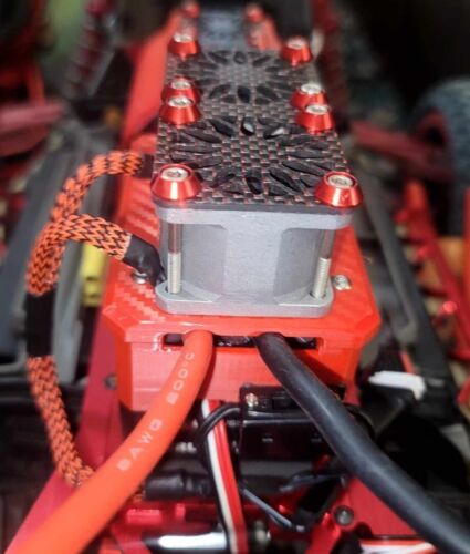 RC HIGH SPEED DUAL ALUMINUM COOLING FAN MAX 5 G2 HOBBYWING MAX5 XRT ARRMA XMAXX - Picture 4 of 5