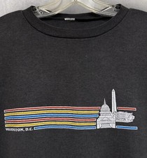 Vtg 80 s Washington D.C. Single Stitch T Shirt Large 21 x27.5