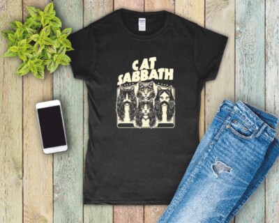 Cat Sabbath Ladies Fitted T Shirt Sizes Small-2XL UK