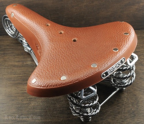 Brooks B33 Tour Bike Leather SADDLE Vintage Raleigh Schwinn Cruiser Bicycle SEAT - Picture 19 of 26