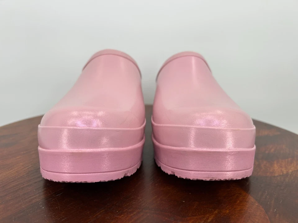 Hunter Rosa Goma "Jugar" Zueco Sin Cordones Jardín Zapatos de Lluvia EE. UU. 10 ~ UK 8 Foto 3 de 4