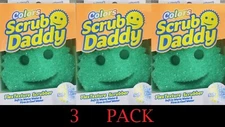 3x Scrub Daddy COLORS GREEN Non-Scratch FlexTexture Dish Sponge 3 PACK
