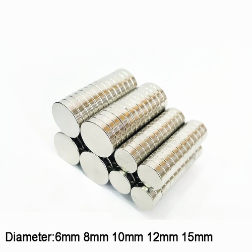 Neodymium Rare Earth Disk 6mm 8mm 10mm 12mm 15mm Dia Strong