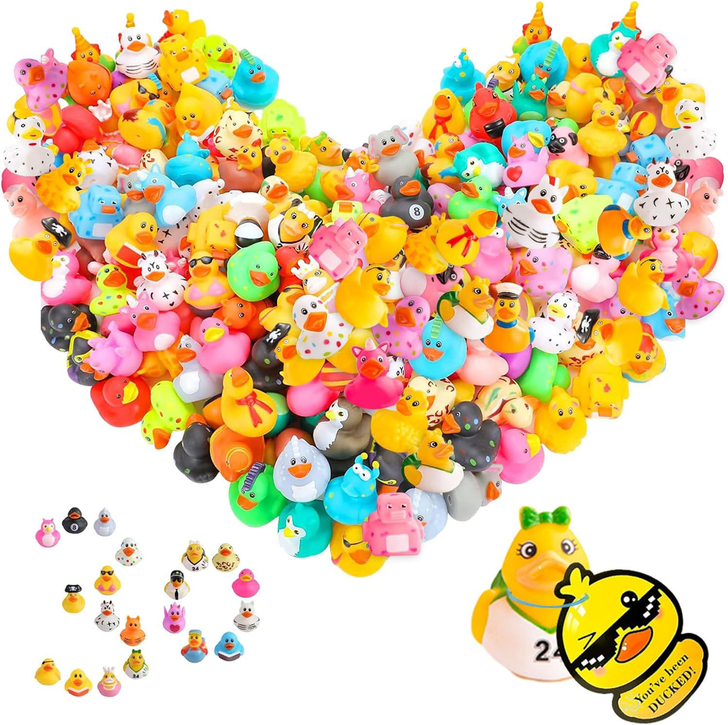 30Pcs Rubber Ducks with Tags for Ducking,Jeep Ducks for Ducking,Jeep Ducks with