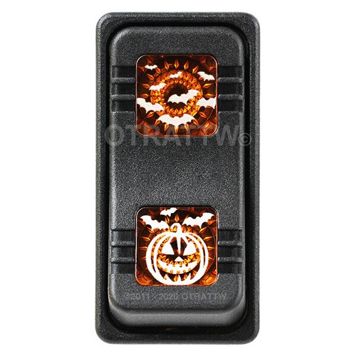 OTRATTW Carling Tech Contura X Rocker Switch, Polaris, HALLOWEEN, AMBER LENS - Foto 1 di 4