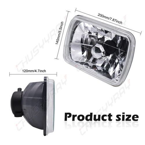 Pair 7x6" HEADLIGHTS Headlights Hi/Lo beam DRL 6500K FIT Isuzu Pickup I-Mark - Foto 3 di 16