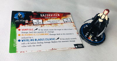 HorrorClix Razorvixen #005 blau Figur Modell Vintage Horror Clix