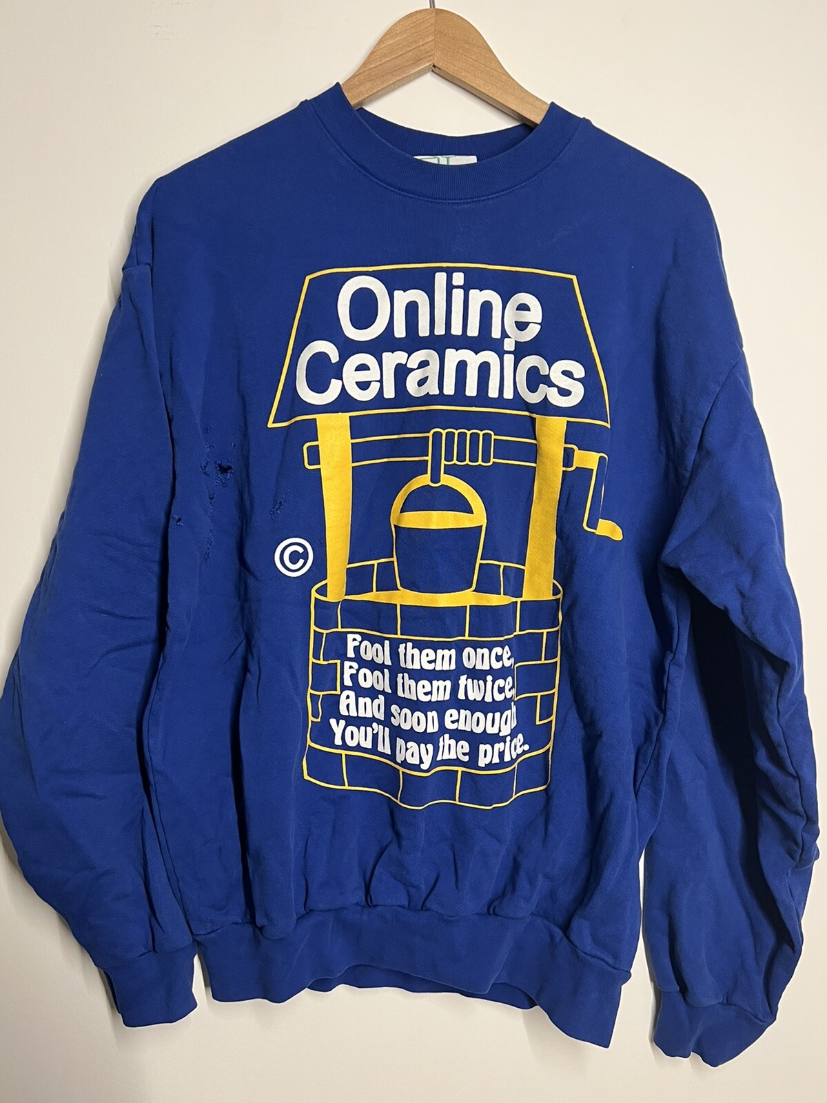 Online Ceramics Logo Embroidered Sweatshirt in Size L Large-image