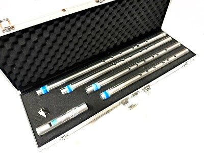 Ceol Pro V5 Aluminum Low C, D, E, & F Irish Tin Penny Whistle Set Nick Metcalf