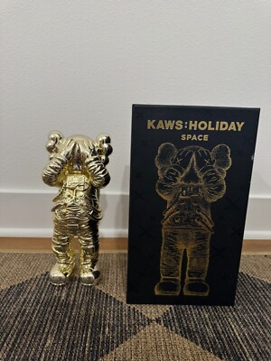 KAWS Holiday Space Figure Gold with Box Authentic | eBay