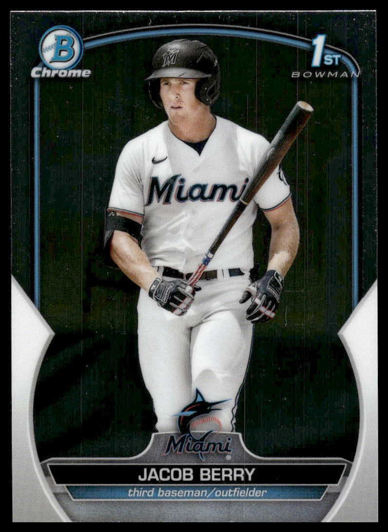 2023 Bowman #BCP-108 Jacob Berry Chrome Prospects Miami Marlins Baseball