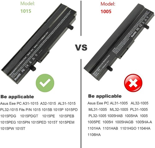 6Cell A32-1015 Battery for ASUS Eee PC 1011 1015P 1015PE 1015PW 1016 1016p 1215N - Picture 6 of 6