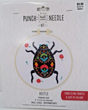 NEEDLE CREATIONS PUNCH NEEDLE KIT BEETLE NIP