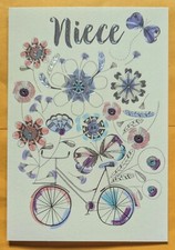 Niece, Happy Birthday Greeting Card  Envelope 5x7" .