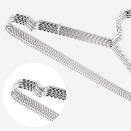 50 Pcs Wire Coat Hangers Stainless Steel Heavy Duty Metal Clothes Suit Hanger - Picture 6 of 9