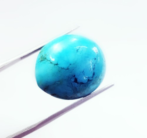 Natural Blue Turquoise Certified 23.02 Ct Loose Gemstone Unheated Untreated