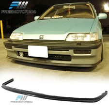 Fits 1988-1991 Honda Civic Front Bumper Lip Factory Style Unpainted Black PU