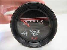 MEDALLION POWER TRIM / TILT GAUGE BLACK BEZEL / FACE MARINE BOAT