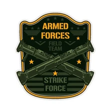 Armed Forces Strike Force Bumper Sticker Military Vinyl Soldier Decal 5"