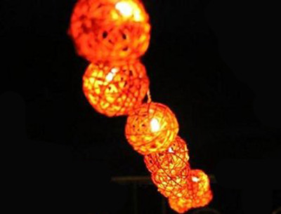 Xmas Red Wicker Cane Rattan LED Light Balconey Party 20 Balls 3 metre AUS Plug Xmas Red Wicker Cane Rattan LED Light Balconey Party 20 Balls 3 metre AUS Plug