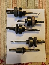 Mandril/cuerda de sierra de agujero, mandriles de 3/8", 5/16" multi marcas (lote de 5)
