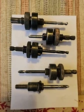 Hole Saw Mandrel / Arbor, 3/8", 5/16" Chucks Multi- Brands ( Lot of 5 ) 