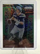 2025 Prizm Football Sam Darnold Fireworks Green Wave Prizm Seattle Seahawks