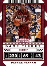 2020-21 Panini Contenders Draft Picks Game Ticket Red #17 Pascal Siakam - BSK