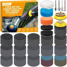 Pukamam 331 PCS 2 Inch Wet Dry Sanding Discs Grit 60 80 120 150 2 inch, Black 0.11 per gallon