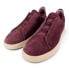 Ermenegildo Zegna Triple Stitch Suede Sneakers - DUTY FREE