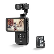 AGFA PHOTO Gimbal Realimove MC3X + MicroSDXC UHS-I 128GB - Caméra Stabilisateur