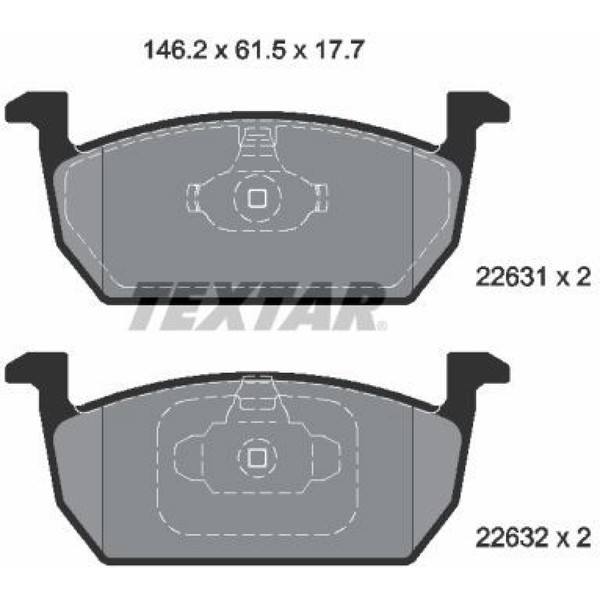 Textar 2263101 Bremsbelagsatz FüR Seat VW Skoda Audi Leon SC Arona Ibiza Polo-image